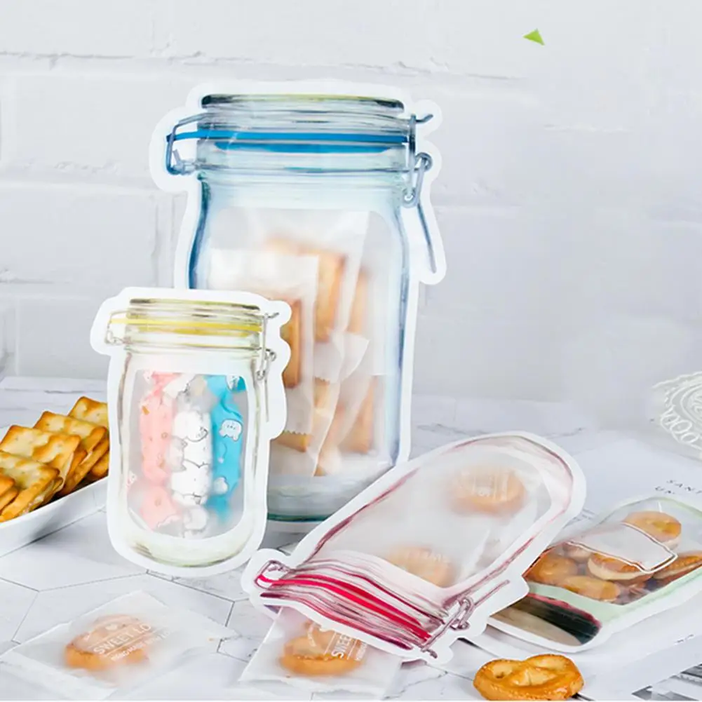 Пакеты для бутылок Mason Jar сумки с замком на молнии герметичные пакеты пищевых