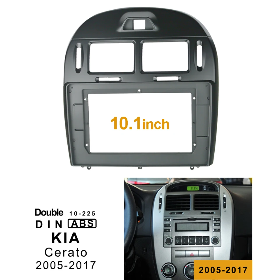 

2Din 1Din Car CD DVD Frame Audio Fitting Adaptor Dash Trim Kits Facia Panel 10.1inch For Kia CERATO 2017 Double Din Radio Player