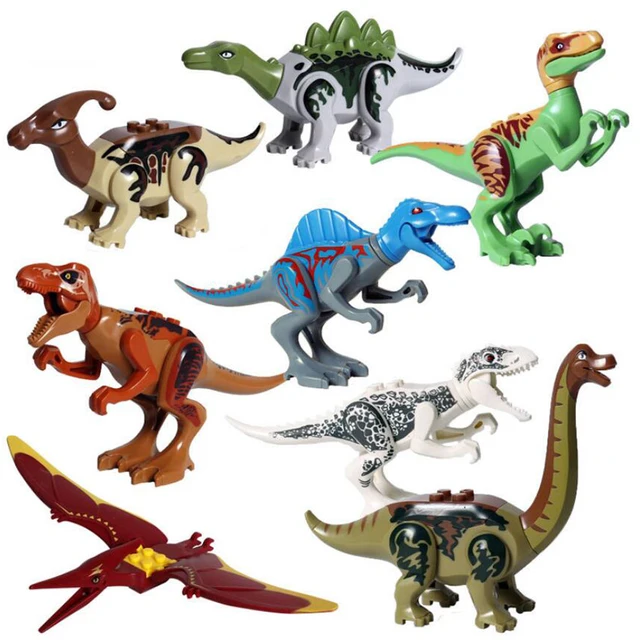 Jurassic 2 Building Blocks World Dinosaurs Figures Bricks Assemble Kids Toys Tyrannosaurus Rex Indominus Rex I-Rex 3
