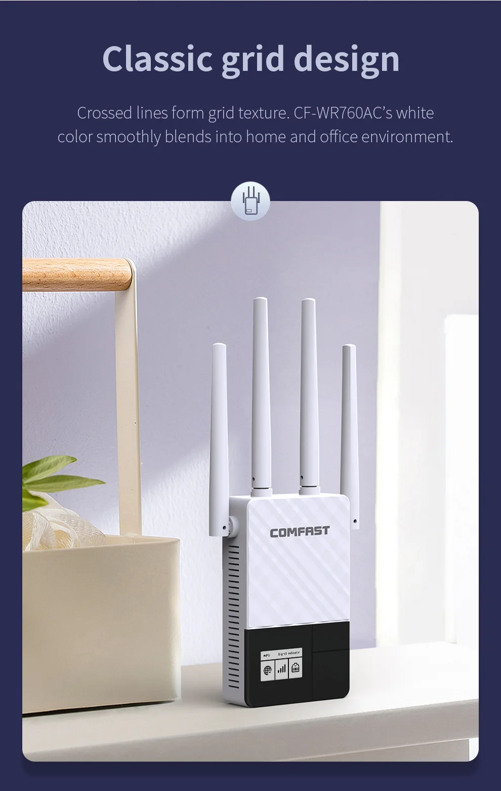 Wi-Fi Amplificador, Repetidor, Extensor de Alcance, Antena