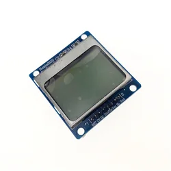 1 pçs azul 84x48 nokia 5110 módulo lcd com luz de fundo azul com adaptador pcb para arduino