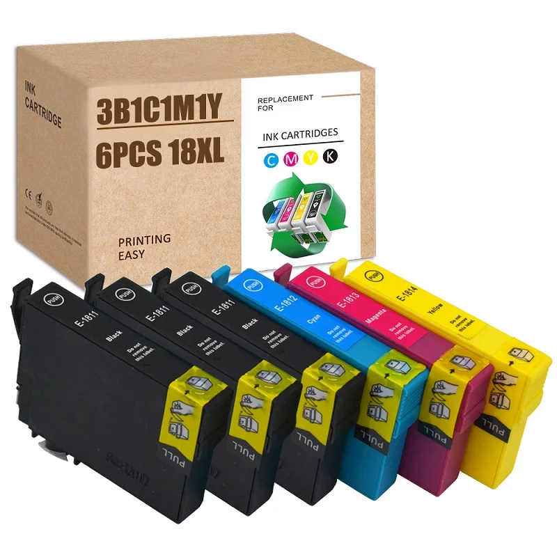 18XL 18 XL Ink Cartridges Remplacement for XP225 XP202 XP205 XP325 XP425 XP305 XP302 XP312 XP402 XP405 XP30 XP212 XP415 XP322 