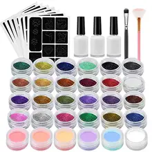 Tattoo Paint Set Non-toxic Temporary Flash Tattoo Makeup Set with 24 Colors of Flash and 6 Fluorescent Colors for Halloween