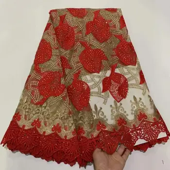 

2019 Latest African Lace Fabric Swiss Voile With Stones Lace High Quality Nigerian Tulle Mesh Lace Fabric In Switzerland