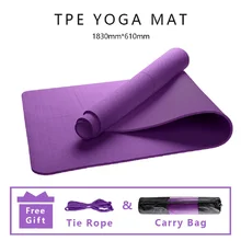 Body Line Guide Line TPE Yoga Mat Non-Slip Odorless For Beginner Environmental Fitness Gymnastics Mats Portable Carry With Gift