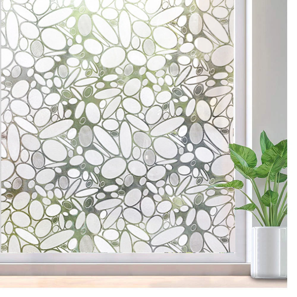 

LUCKYYJ Window Privacy Film 3D Privacy Decorative Glass Sticker Vinyl Self-adhesive Window Sticker Removable Opaque Window Film