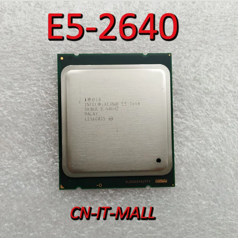 Вытянутый E5-2640 серверный процессор 2 5G 15M 6-ядерный 12-поточный LGA2011 | Компьютеры и