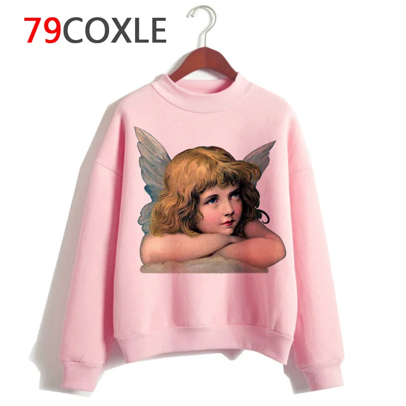 

angel women Cupid hoodie cartoon harajuku top sweatshirts hood Regular female O-Neck korean Casual oversized hooded