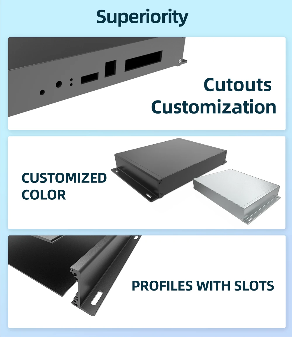 gabinete extrudido, instrumento para caixa de comunicação g03 246*55mm