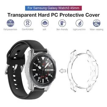 

Newest PC Screen Protector Screen Protective Shell Cover Case Anti-scratch Silicone Shell For Samsung Galaxy Watch3 45mm