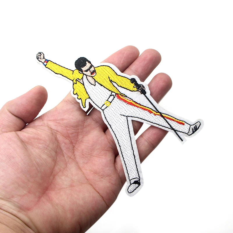 

K246 Freddie Mercury Sticker for Clothing Applications Patches on Clothes Iron Embroidered Patch for Backpack Handbag Badge