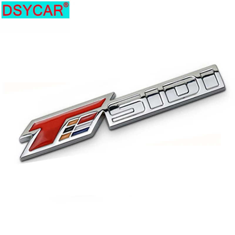 

DSYCAR 1Pcs 3D Metal TSIDI 28T Car Side Fender Rear Trunk Emblem Badge Sticker Decals for Cadillac Car Styling