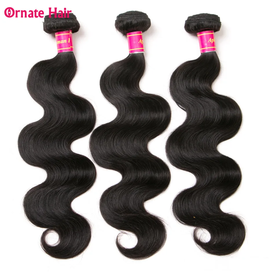 

Body Wave Bundles Brazilian Hair Weave Extensions 100% Human Hair Bundles Double Weft Natural Color Remy Hair 3 pcs 8-24inch