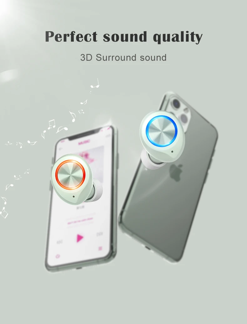 TWS bluetooth гарнитура V5.0 гарнитура беспроводная гарнитура стерео Спортивная беспроводная гарнитура