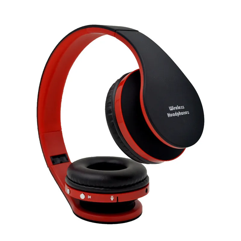 Foldable Blutooth Casque Headphone Audio gaming Headset Wireless Headphone Big Earphone With Mic for Phone Computer