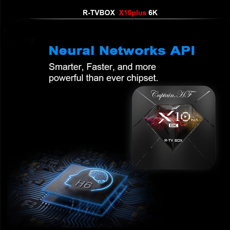 Captain HF Smart tv box X10 PLUS Android OS 9,0 Allwinner H6 UHD 4K медиаплеер 6K 2,4G WiFi Android ТВ приставка телеприставка Смарт приставка