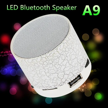 

Bluetooth Wireless Speaker A9 Crack Led Speaker support TF Card Radio MP3 Stereo Sound Loudspeaker Colum Long standby Speaker