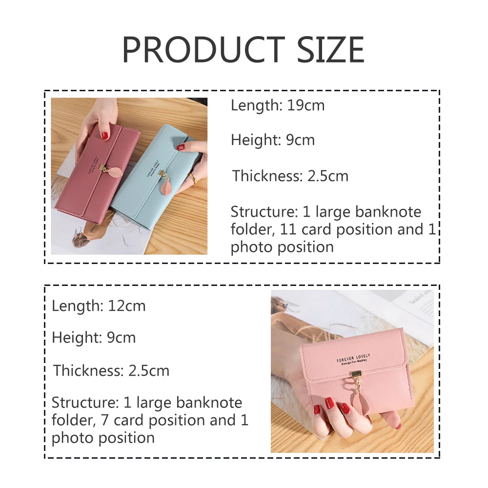 Long Women's Wallet Female Purses Tassel Card Holder Wallets Female PU Leather Clutch Money Bag Pu Leather Wallet
