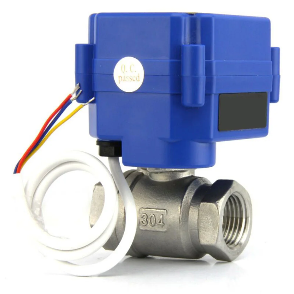

Electric Motorized Ball Valve 1/2" 2W NPT 9V 12V To 24V Kit 3 Wire USS-MSV00001