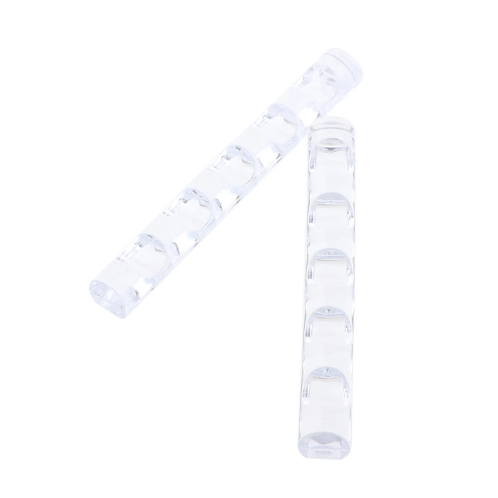 2Pcs 5 Slots Nail Art  Brush Painting Pen Holder Stand Storage Rack- Clear Acrylic Nail Art Drawing Painting Brush Pen Shelf