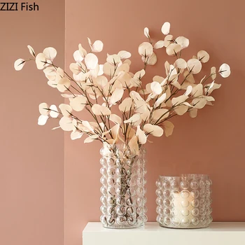 

BUBBLE RELIEF GLASS VASE DESKTOP DECOR TRANSPARENT VASES ORNAMENTS FLOWER POT FLOWER INSERT AMERICAN RUSTIC HOME DECORATION