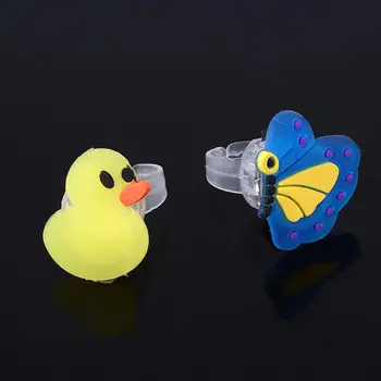 

Creative Cartoon LED Finger Rings Flash Glow Boys Girls Party Props Gifts Toys