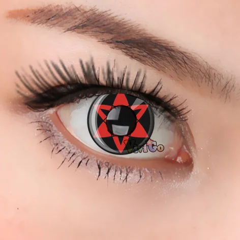 

1Pair=2Pcs sharingan eye Contact Lens For Halloween Cartoon Character Eyes Beautiful Pupil Dress Up CL192 SASUKE ENTERNAL
