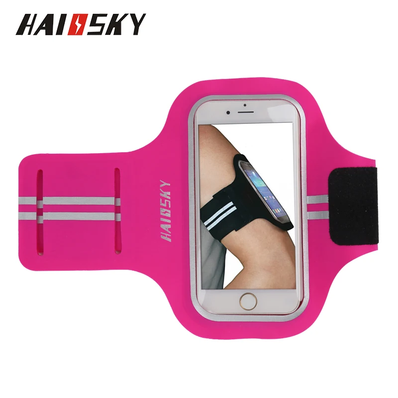 HSK64 Rose HAISSKY спортивный чехол для бега для iPhone 11 Pro Max XR 6 6s 7 8 Plus спортивный ремень повязка на руку для samsung Note 10 Xiaomi - Цвет: HSK64 Rose