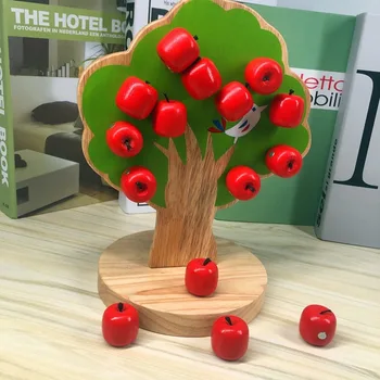 

Magnetic Apple Tree Children Wooden Apple Home Decoration Cognitive Toys Early Childhood Educational Aids