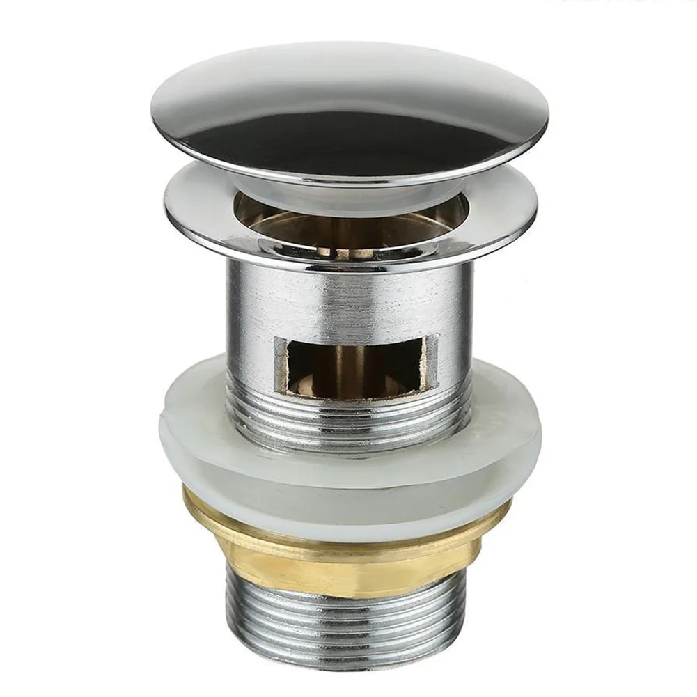 

Zinc Alloy Bathroom Polished Chrome Finish Up Sink -up Drain Overflow