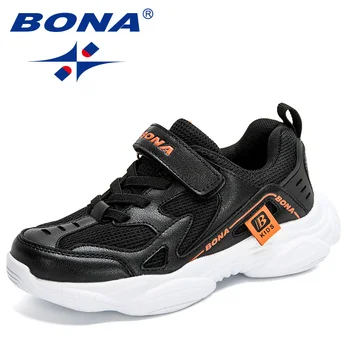 

BONA 2020 New Designers Mesh Sneakers Girls Sport Shoes Child Leisure Trainers Casual Breathable Kids Running Shoes Boys Comfy