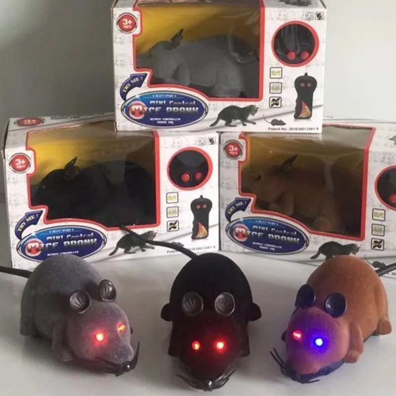 

Flocked Remote Controlled Mouse Cat Teaser Toy Hawo Pet Cat Rotating Electric Battery Wireless Remote-control Automobile