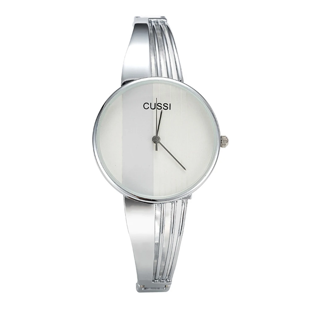 CUSSI Relogio Feminino Fashion Rose Gold Womens Bangle Bracelet Watches Luxury Stainless Steel Ladies Jewelry Watch Female Clock