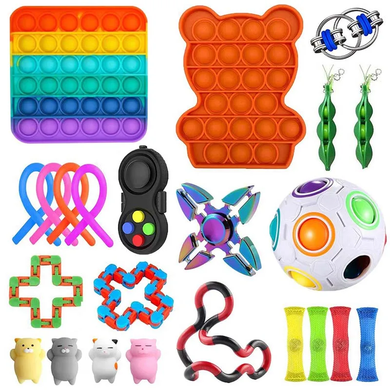 Fidget Juguetes | Juguetes Fidget | Fidget juguetes juguete antiestrés Conjunto de Cuerdas de mármol de regalo para adultos chica niños sensorial de alivio de estrés juguetes Anti estrés