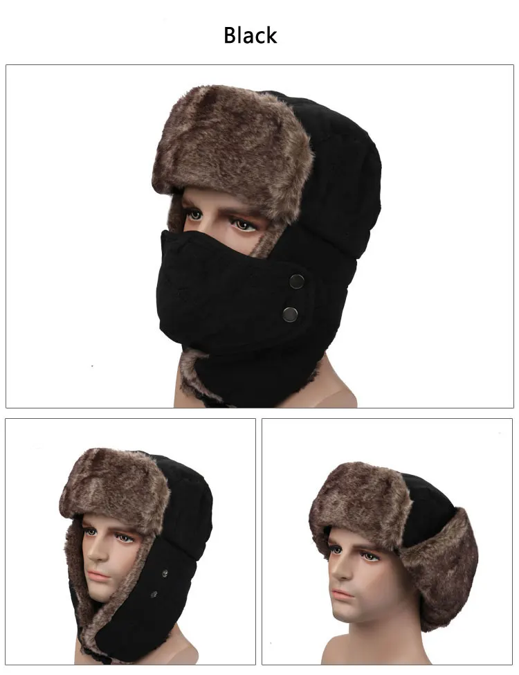 CIVICHIC толстые уличные шапочки зимние женские мужские флисовые теплые шапки маска 2 шт. вышитые головные уборы искусственный мех шерстяная шапка SH139