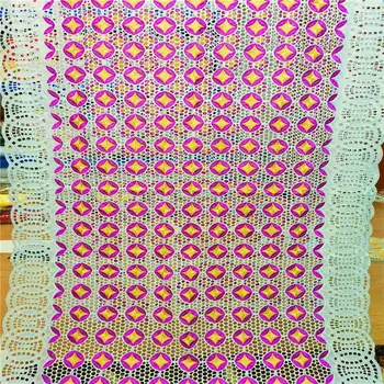 

Factory offers Swiss lace fabric high quality African dry cotton lace with stones fabric for Nigerian Wedding Dresses ! HL42202