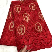 Африканская сухая кружевная ткань, высокое качество, хлопок, кружево, горячая Распродажа, швейцарская вуаль, кружевная ткань из Дубая, африканская ткань, 5 ярдов