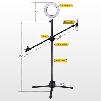 

Roadfisher Table Photography Tripod Stand Cell Mobile Phone Holder Video Stabilizer For Live Streaming High Angle Shot Shooting
