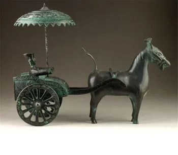 

COPPER STATUE Rare Old Antique Chinese Ox Horn Oxen Hand-Carved Buddhism Bowl Cup Prayer Articles Statue Bronze Statue