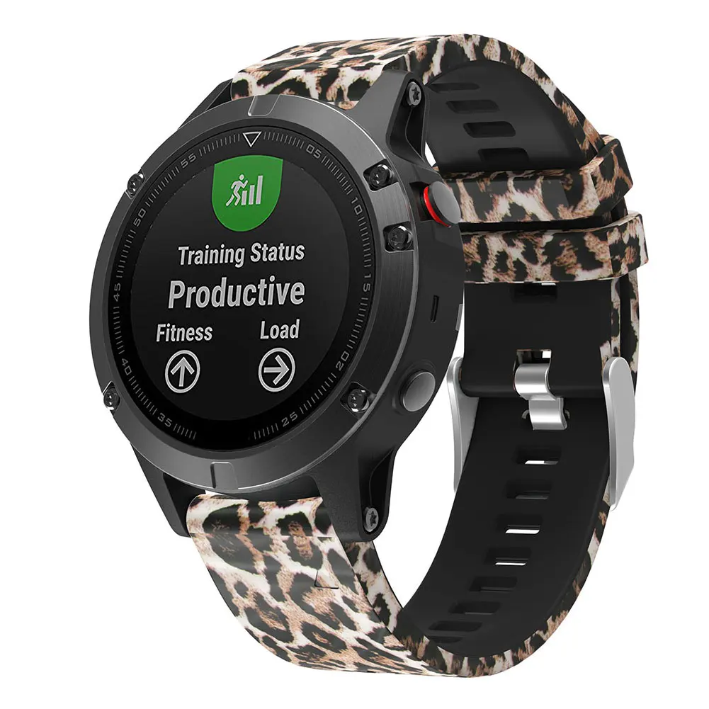Напечатанный 22 мм быстрый релиз ремешок для Garmin Fenix5 ремень Цветной силиконовый браслет ремешок для Garmin Forerunner 945 Band