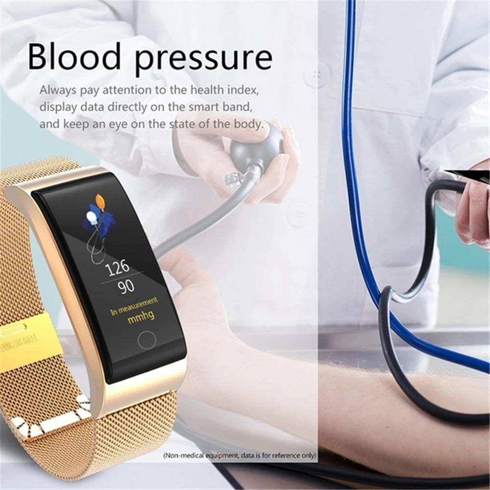 F4 смарт-браслет металлический браслет кровяное давление монитор сердечного ритма gps Спорт Фитнес IP67 смарт-браслет мужские часы для Android IOS