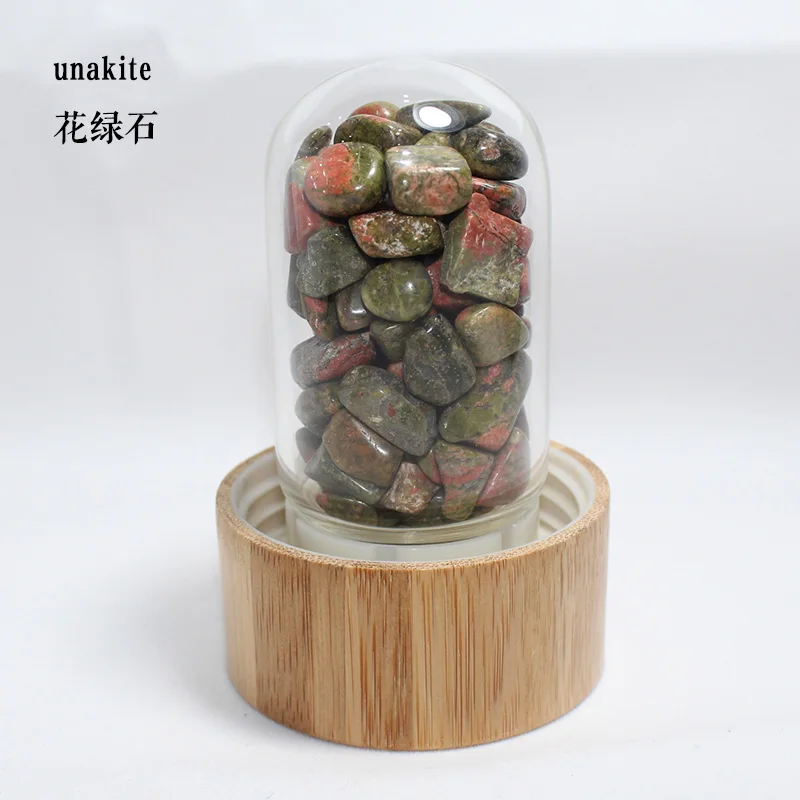 unakite Кристальная кварцевая бутылка, кристальная энергетическая чашка, кристальная бутылка для воды, стеклянная бутылка для воды, кристальная бутылка для воды в подарок - Цвет: unakite