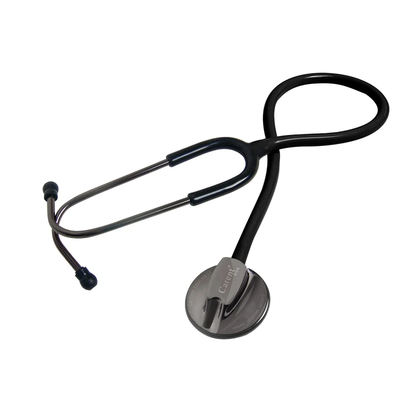 Titanium black Carent Профессиональный Estetoscopio двойной медицинский Серебряный стетоскоп из нержавеющей стали для доктора медсестры плода сердечный ритм - Цвет: Titanium black