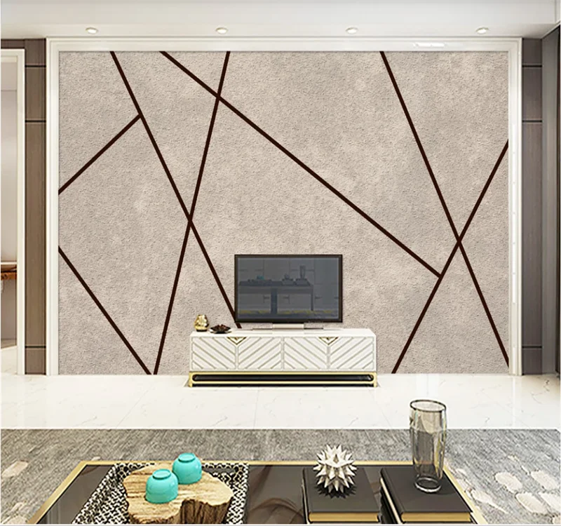 

XUE SU Custom mural wallpaper 3D/5D/8D modern minimalist geometric arc marble pattern TV sofa bedroom decoration wall painting