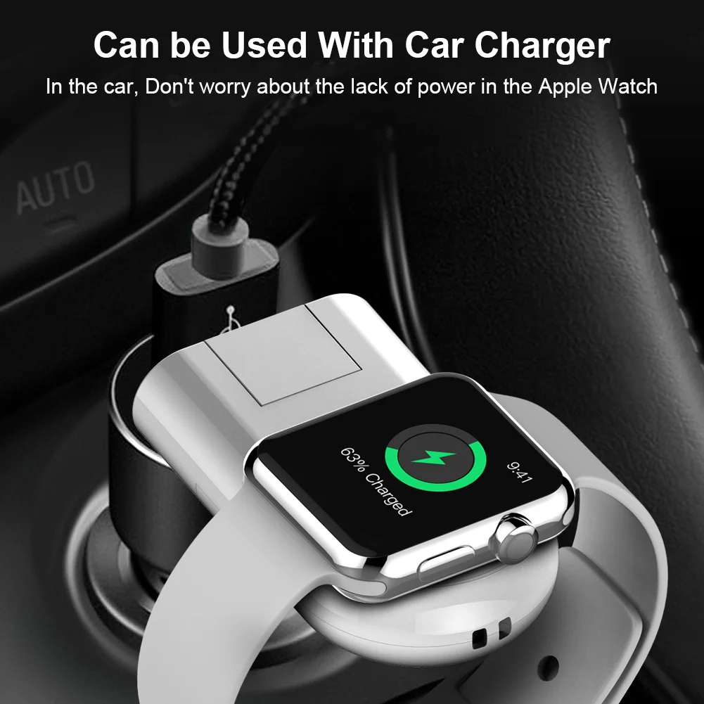 Беспроводное USB зарядное устройство для Apple Watch iWatch Series 4 3 2 1 портативное Регулируемое Магнитное Беспроводное зарядное устройство для путешествий