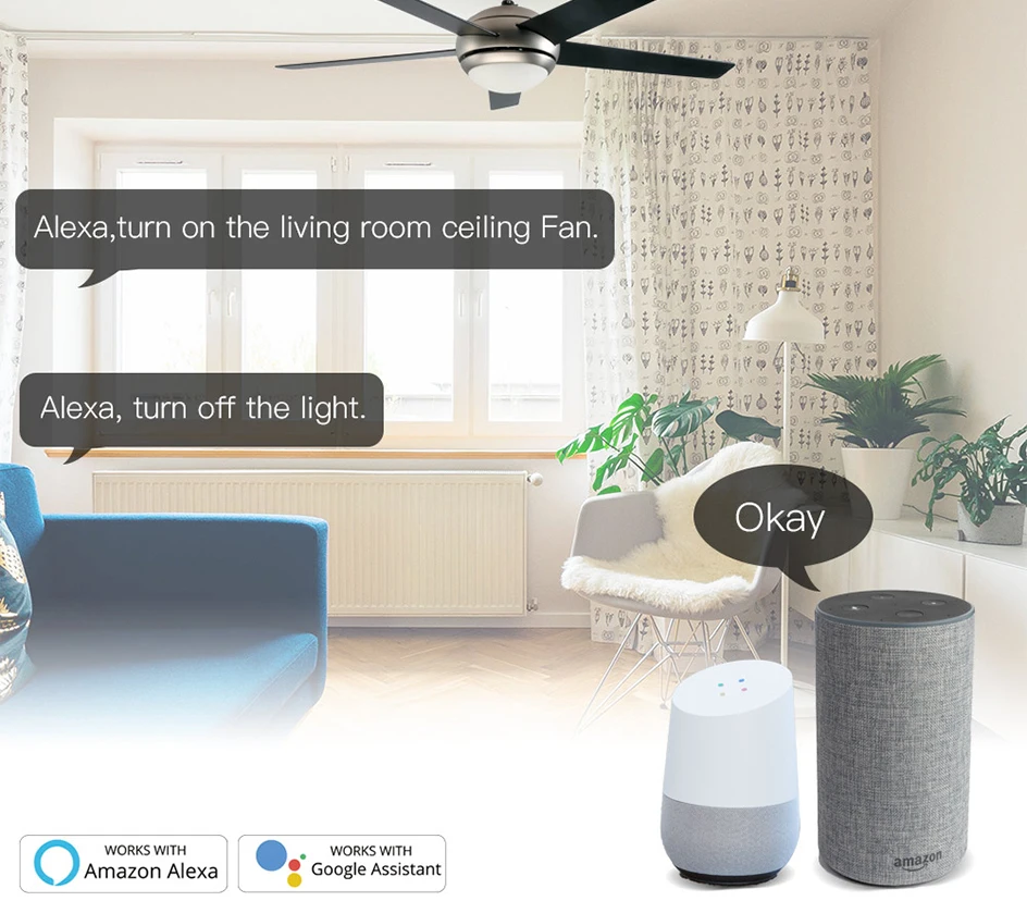 tuya wi fi rf inteligente ventilador de teto luz da lâmpada parede interruptor vida inteligente controle remoto vária velocidade funciona com alexa eco google casa
