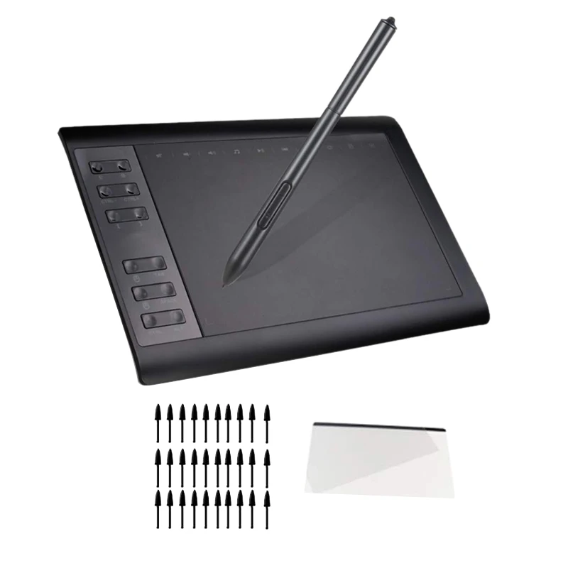 

Image Drawing Tablet, 8192 Levels Pen Stylus with 30 Nibs Drawing Tablet for Android Phone Windows 10/8/7 Mac Os