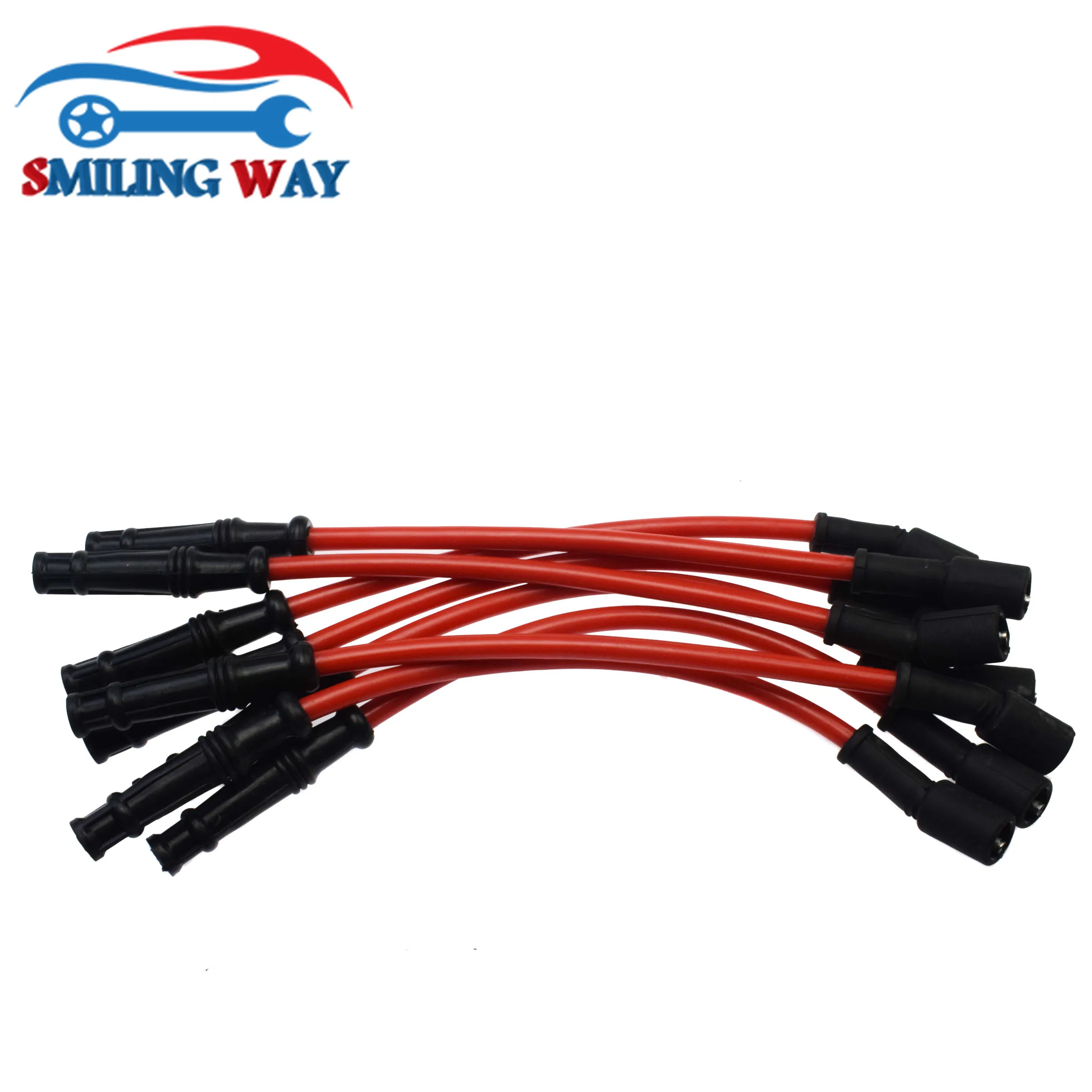 LS Ignition Spark Plug Wires Cable Wire Set For 4.8L 5.3L 6.0L 7.4L V8 Chevrolet Isuzu GMC Cadillac Buick Pontiac Camaro Express
