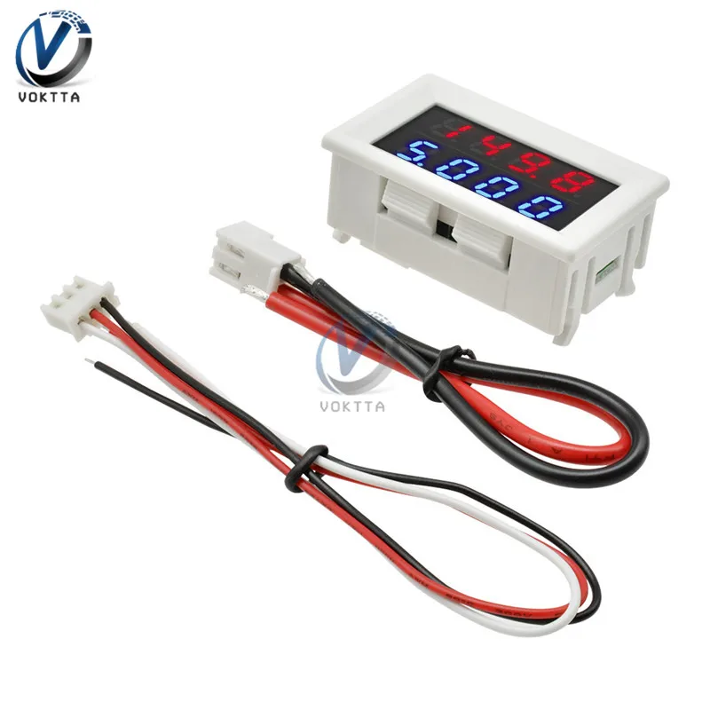 DC100V 200V 10A цифровой вольтметр Амперметр Красный Синий 4 бит двойной светодиодный дисплей Высокоточный измеритель тока с 5 проводами