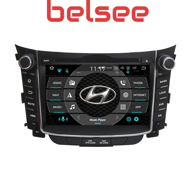 Belsee Android 9.0 PX5 Ram 4+64GB Car GPS Navigation Multimedia Player Radio DVD for Hyundai i30 2011 2012 2013